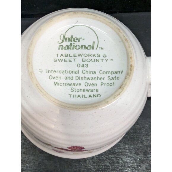 International Tableworks Sweet Bounty 043 Stoneware Coffee/Tea Cup Set of 4 - Picture 8 of 8
